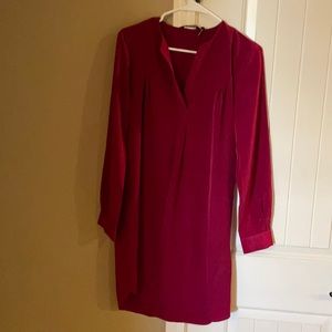 Red long sleeve dress